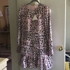 Lost Wander dress NWT print pink (L) animal look free flow flattering fo…